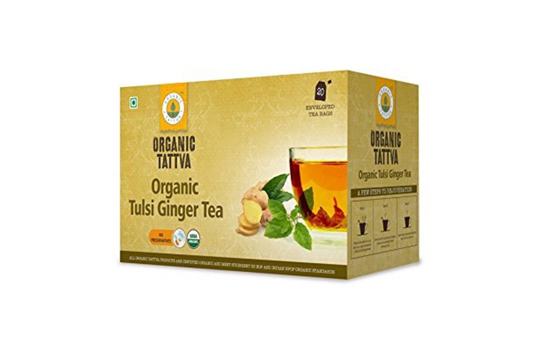 Organic Tattva Organic Tulsi Ginger Tea    Box  20 pcs